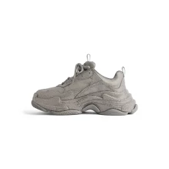 Sneaker Triple S Con Strass da Donna in Grigio Scuro