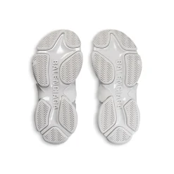 Sneaker Triple S Con Strass da Donna in Grigio Chiaro