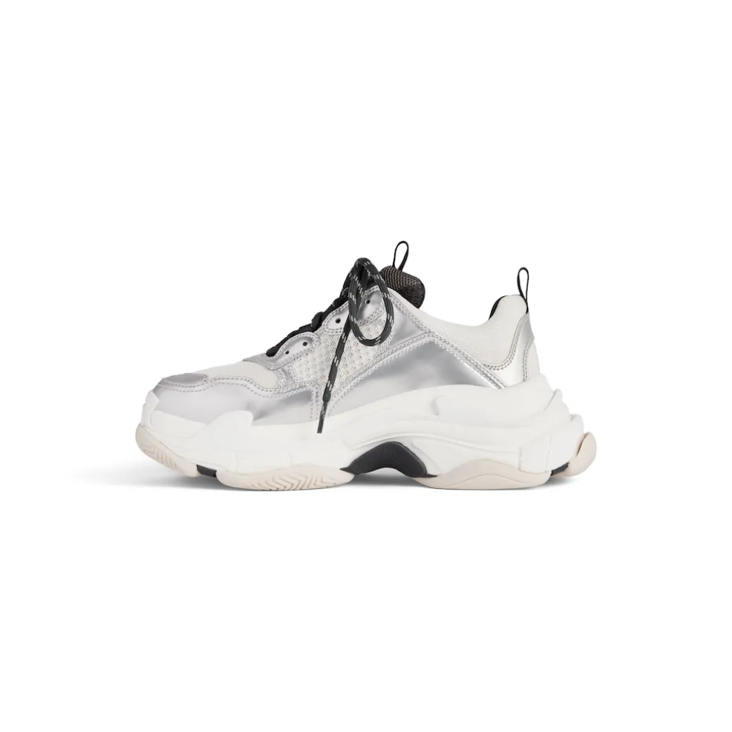 Sneaker Triple S da Donna in Nero/bianco/argento