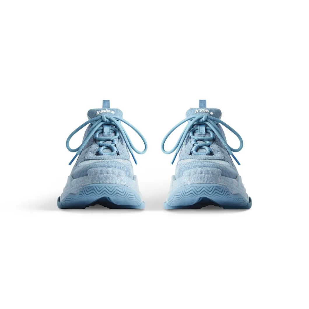 Sneaker Triple S Denim da Donna in Blu