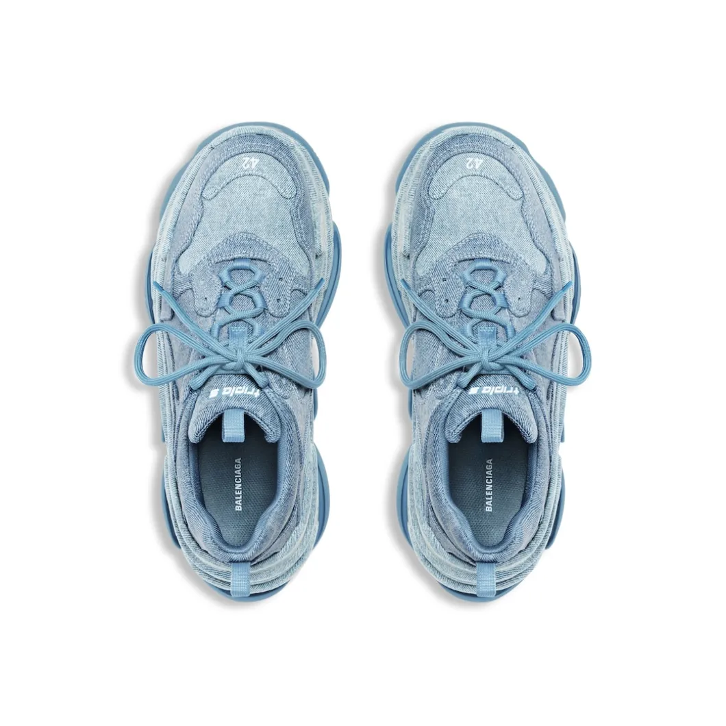 Sneaker Triple S Denim da Donna in Blu