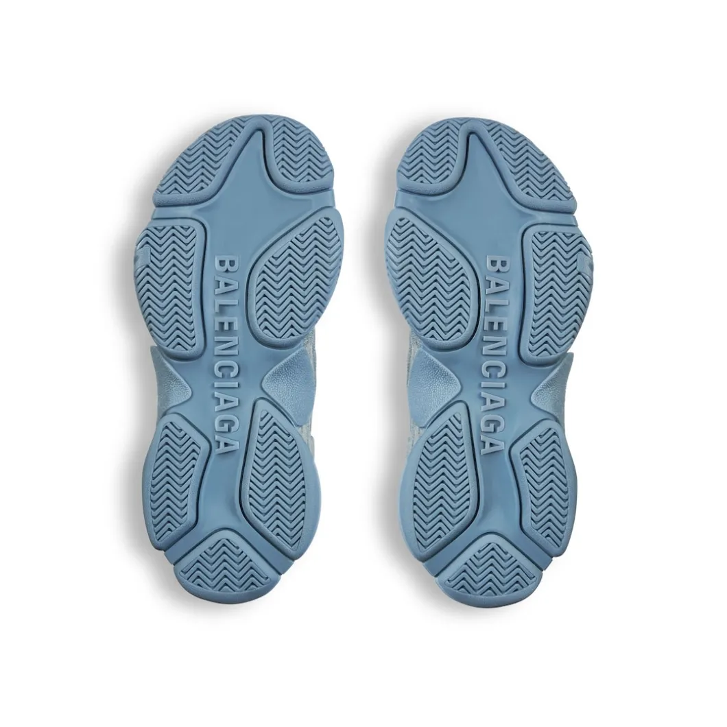 Sneaker Triple S Denim da Donna in Blu