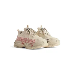 Sneaker Triple S Diy Metal  da Donna in Bianco/rosso/nero