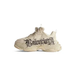 Sneaker Triple S Diy Metal da Donna in Bianco/rosso/nero