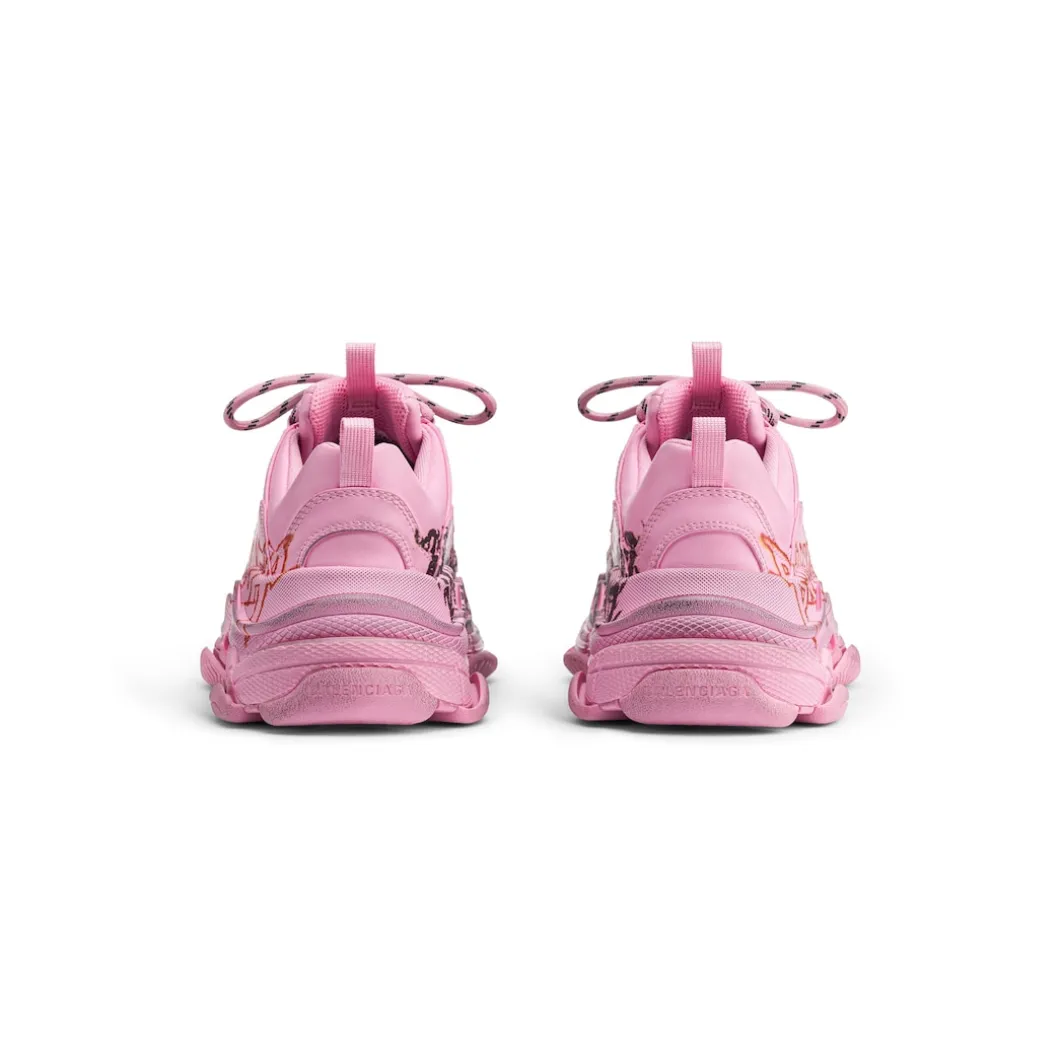 Sneaker Triple S Diy Metal da Donna in Rosa/bianco/rosso