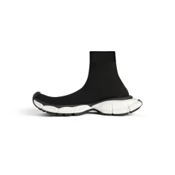 Sneaker 3xl Sock In Maglia Riciclata da Donna in Nero