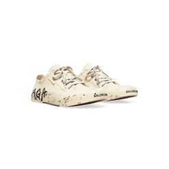 Sneakers Paris Low Top Graffiti  da Donna in Bianco