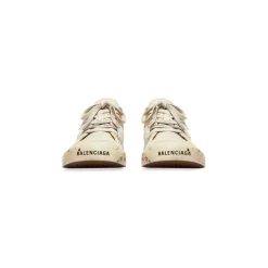 Sneakers Paris Low Top Graffiti da Donna in Bianco
