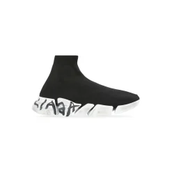 Sneakers Speed 2.0 Graffiti In Maglia Riciclata  da Donna in Nero