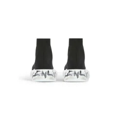 Sneakers Speed 2.0 Graffiti In Maglia Riciclata da Donna in Nero