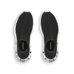 Sneakers Speed 2.0 Graffiti In Maglia Riciclata da Donna in Nero