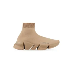 Sneakers Speed 2.0 In Maglia Riciclata da Donna in Beige