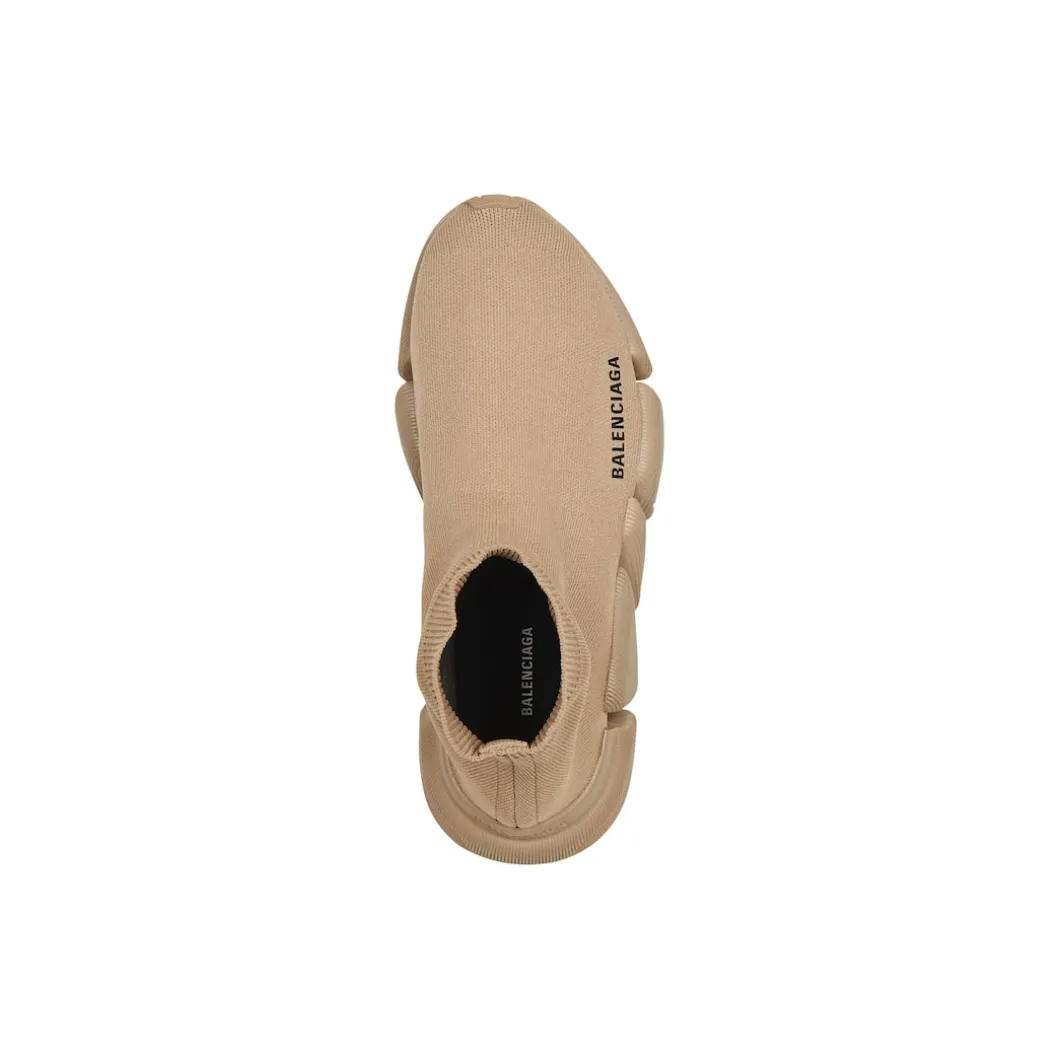 Sneakers Speed 2.0 In Maglia Riciclata da Donna in Beige