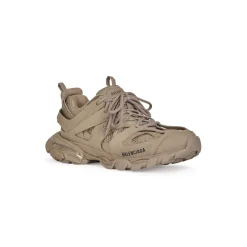 Sneakers Track Suola Riciclata da Donna in Beige