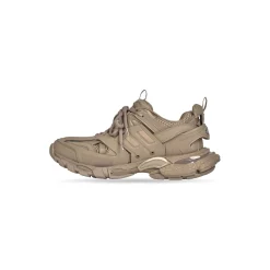 Sneakers Track Suola Riciclata da Donna in Beige