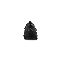 Sneakers Triple S Allover Logo da Donna in Nero
