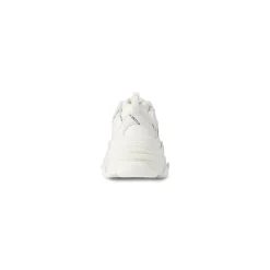 Sneakers Triple S Allover Logo da Donna in Bianco