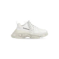 Sneakers Triple S Clear Sole da Donna in Bianco