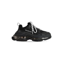 Sneakers Triple S Clear Sole da Donna in Nero