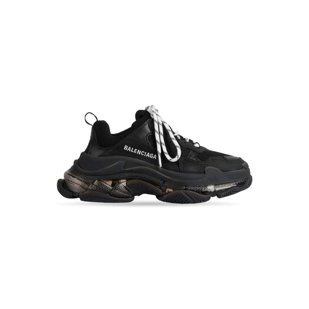 Sneakers Triple S Clear Sole da Donna in Nero