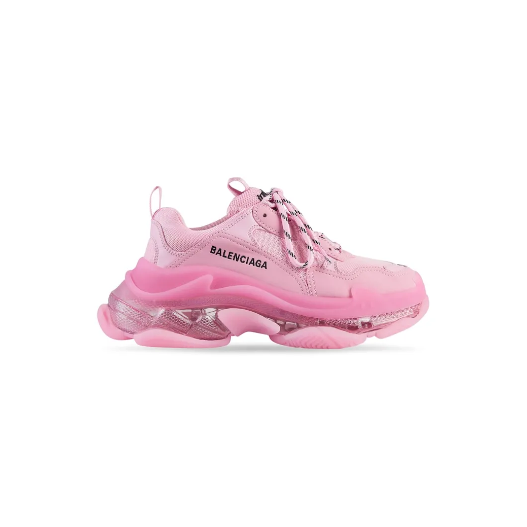 Sneakers Triple S Clear Sole da Donna in Rosa