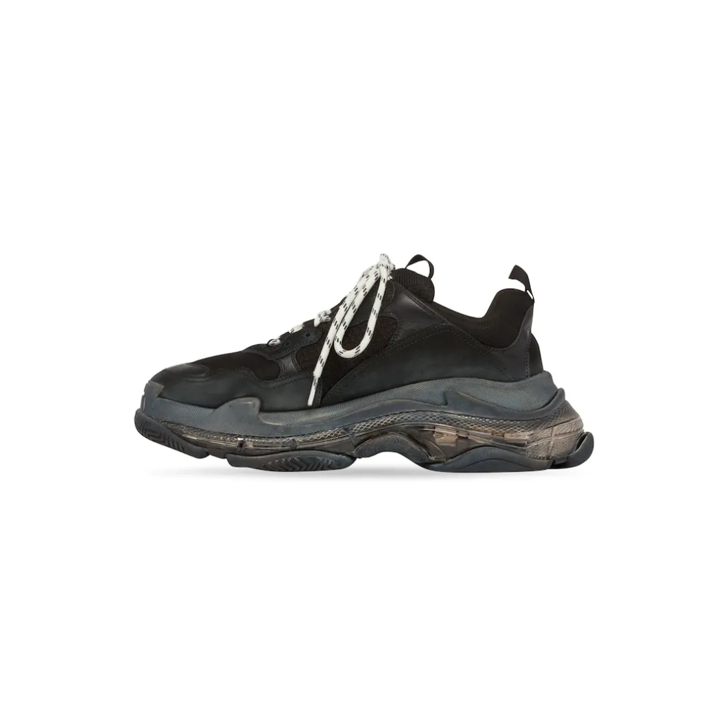 Sneakers Triple S Clear Sole da Donna in Nero