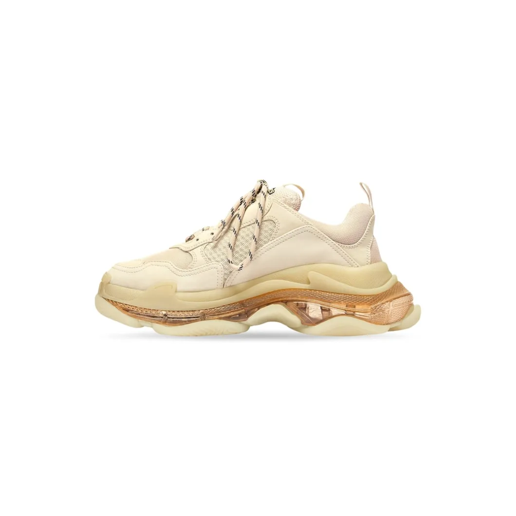 Sneakers Triple S Clear Sole da Donna in Beige