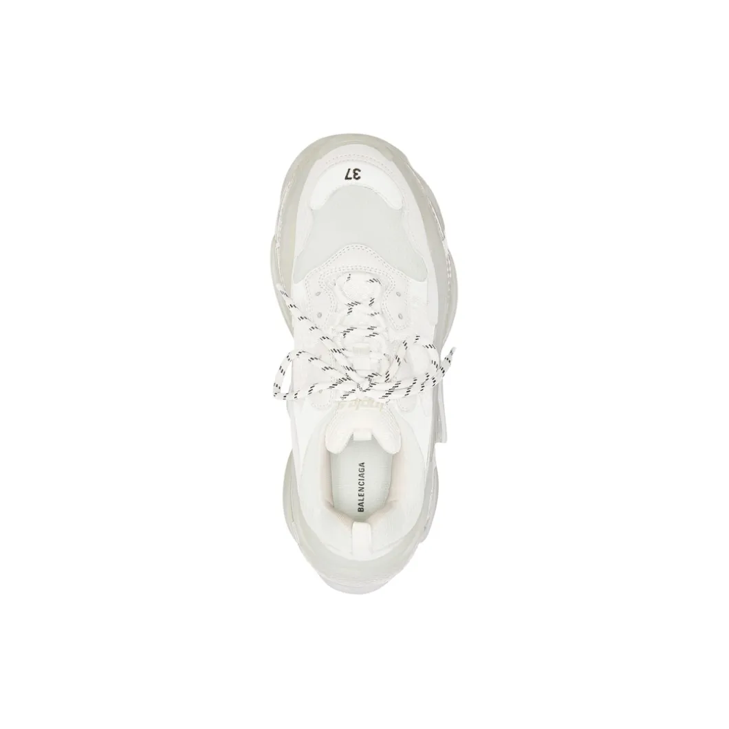 Sneakers Triple S Clear Sole da Donna in Bianco