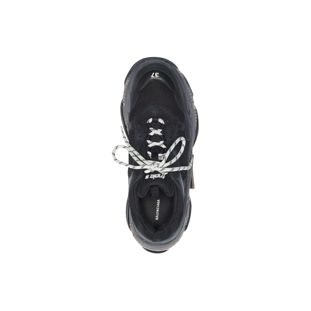 Sneakers Triple S Clear Sole da Donna in Nero