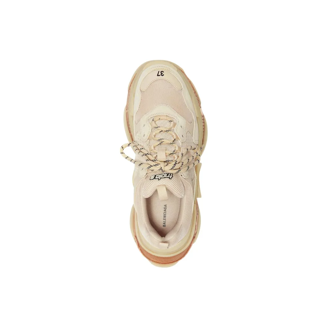 Sneakers Triple S Clear Sole da Donna in Beige