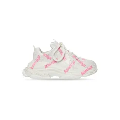 Sneakers Triple S Logotype   da Donna in Bianco