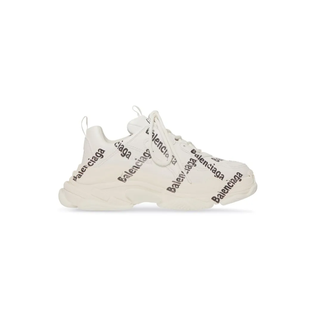 Sneakers Triple S Logotype da Donna in Bianco