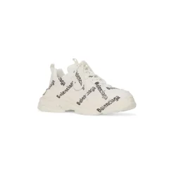 Sneakers Triple S Logotype da Donna in Bianco