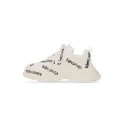 Sneakers Triple S Logotype da Donna in Bianco