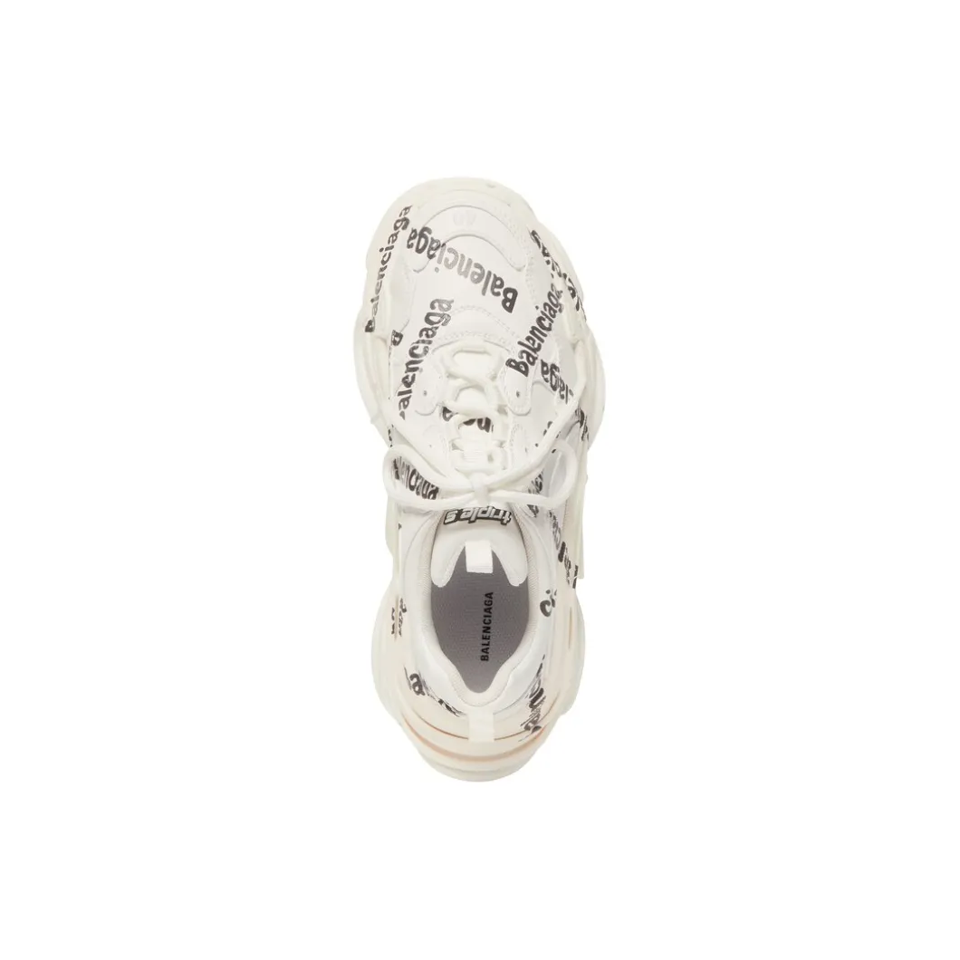 Sneakers Triple S Logotype da Donna in Bianco