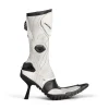 Stivaletti Biker 90 Mm da Donna in Bianco/beige/nero