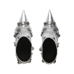 Stivaletti Cagole 90 Mm Metallizzati  da Donna in Argento