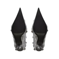 Stivaletti Cagole 90 Mm Metallizzati  da Donna in Argento