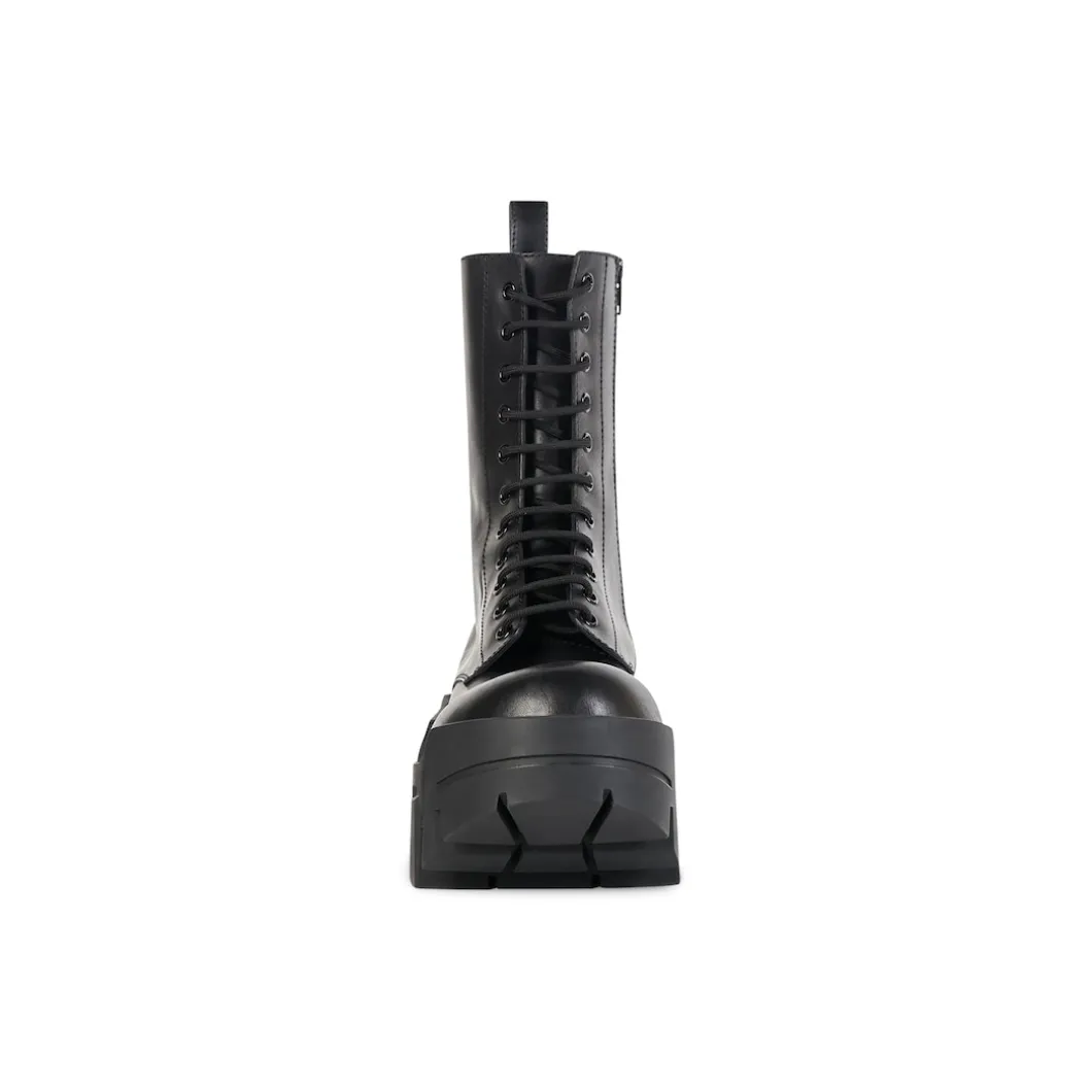 Stivali Bulldozer Lace-up da Donna in Nero