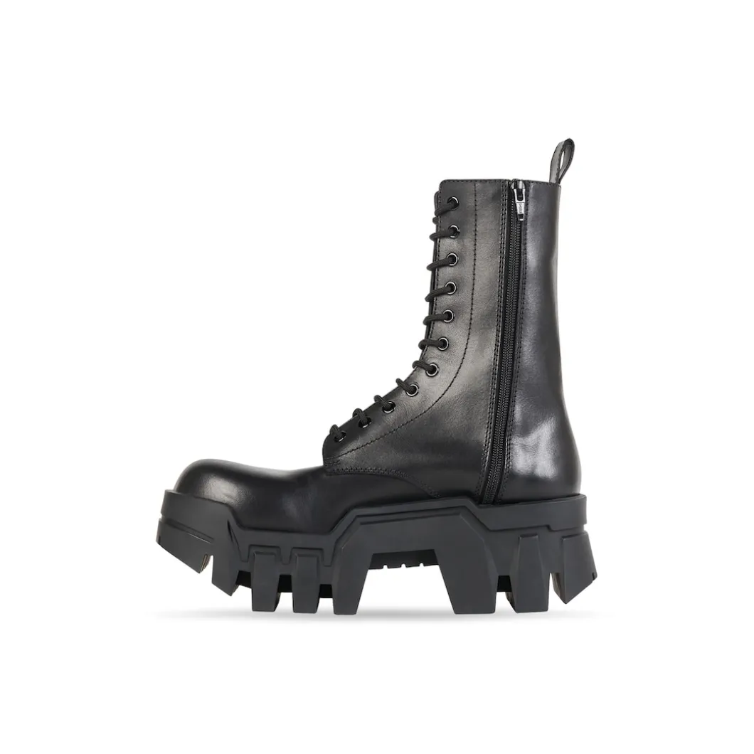Stivali Bulldozer Lace-up da Donna in Nero