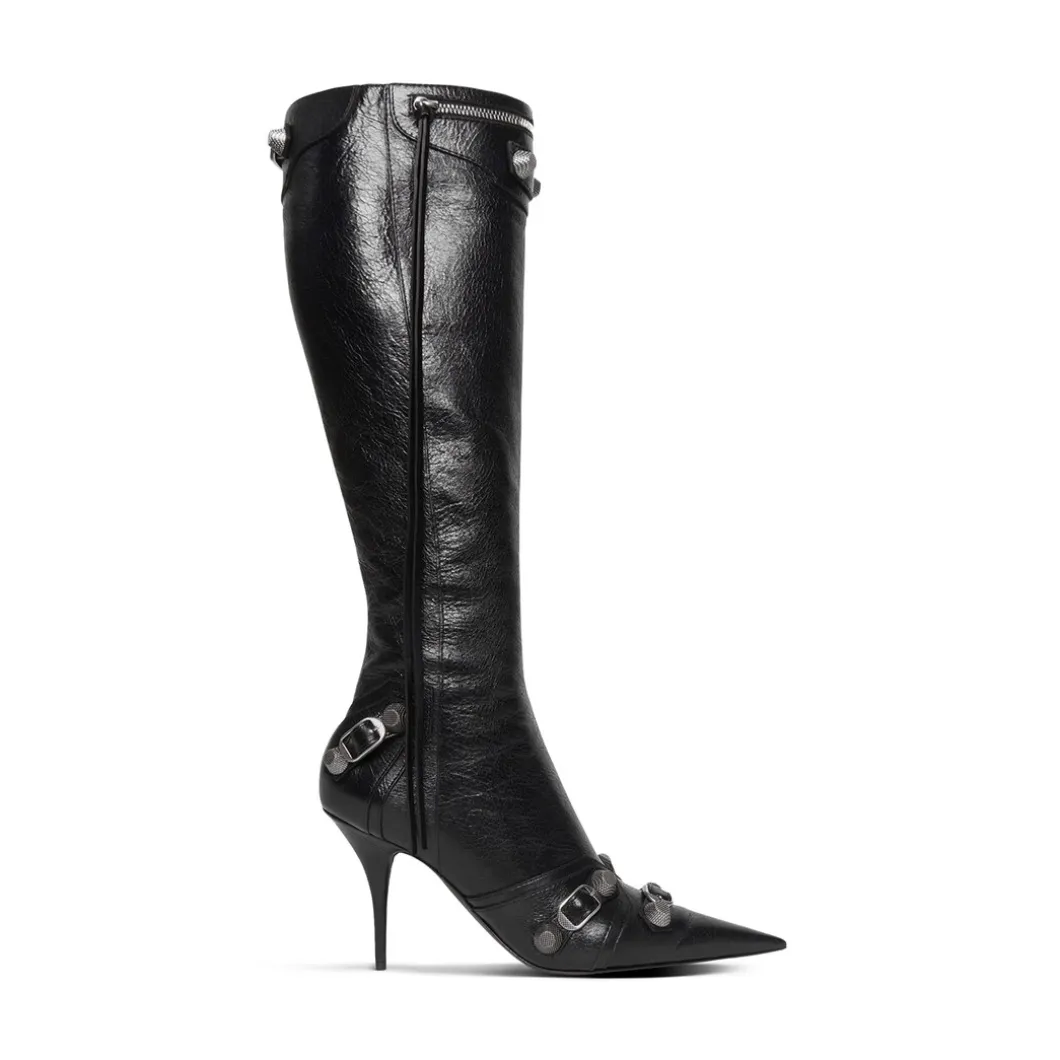 Stivali Cagole 90 Mm da Donna in Nero
