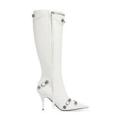 Stivali Cagole 90 Mm  da Donna in Bianco Ottico