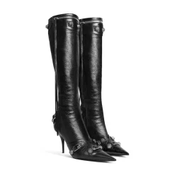 Stivali Cagole 90 Mm da Donna in Nero