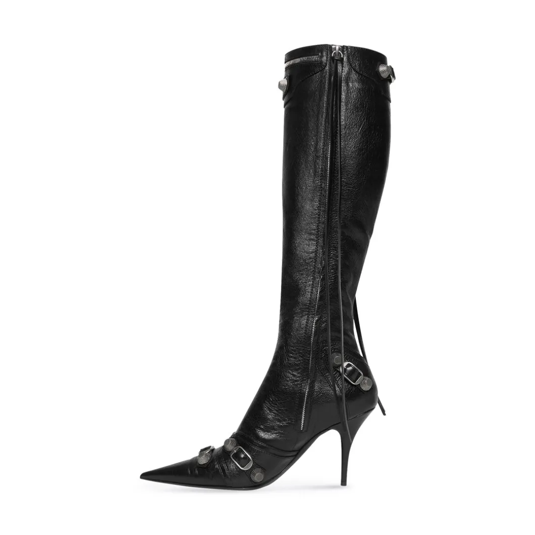 Stivali Cagole 90 Mm da Donna in Nero