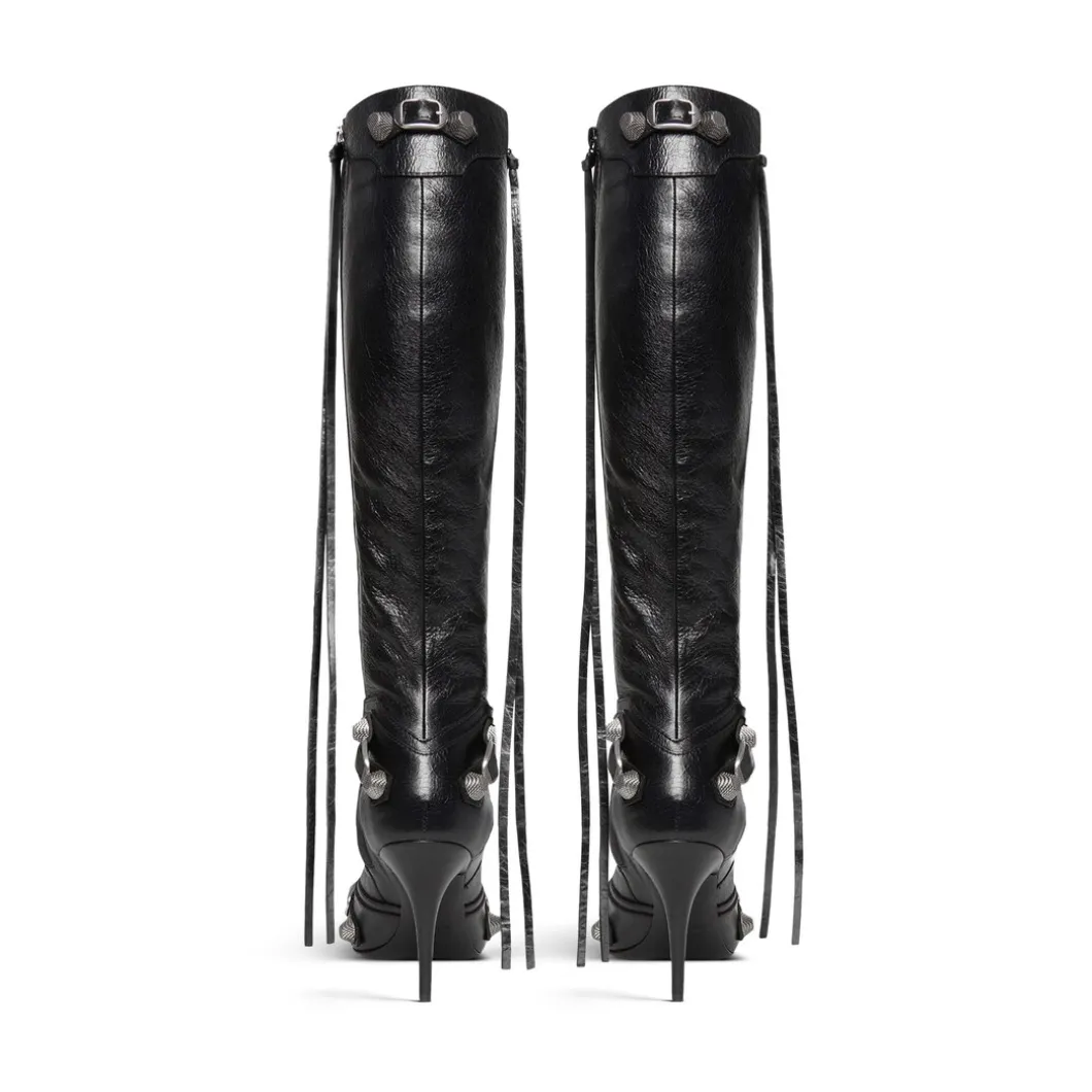 Stivali Cagole 90 Mm da Donna in Nero