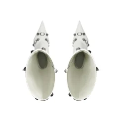 Stivali Cagole 90 Mm  da Donna in Bianco Ottico