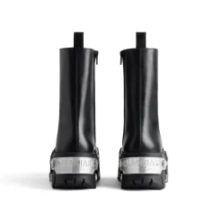Stivali Con Lacci Bulldozer da Donna in Nero