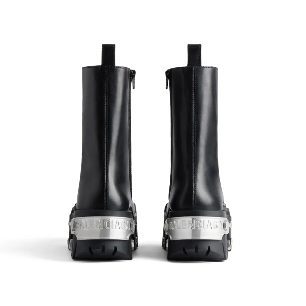 Stivali Con Lacci Bulldozer da Donna in Nero