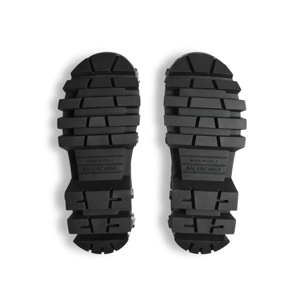 Stivali Con Lacci Bulldozer da Donna in Nero