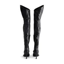 Stivali Sopra Il Ginocchio Biker 90 Mm da Donna in Nero